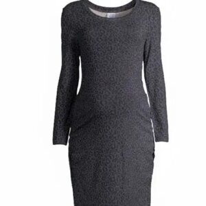 Time & Tru NWT Long Sleeve Maternity Dress Animal Print 680